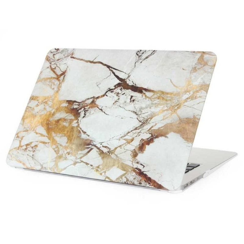 Marble Macbook Pro 13 Tuuman Kotelo - Kulta / Harmaa