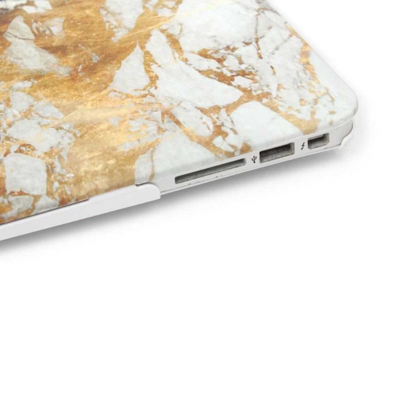 Marble Macbook Pro 13 Tuuman Kotelo - Kulta / Harmaa