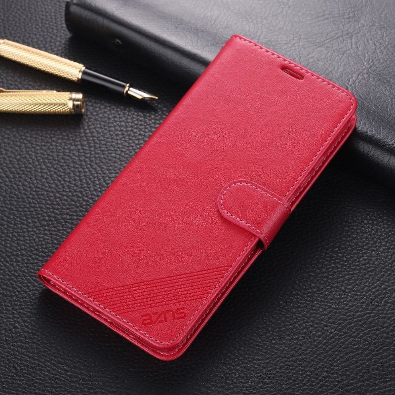 Flip Case Xiaomi Mi 10 / 10 Pro Hemming Azns Retro-nahkaefekti