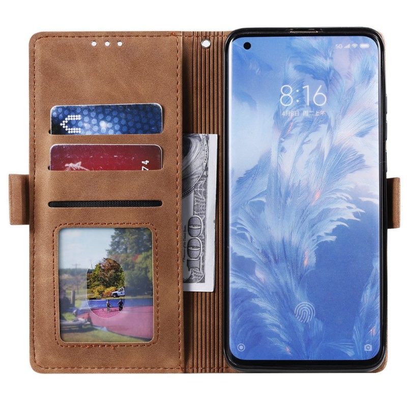 Flip Case Xiaomi Mi 10 / 10 Pro Hemming Lompakkokuori Suojaketju Kuori Vintage Wallet