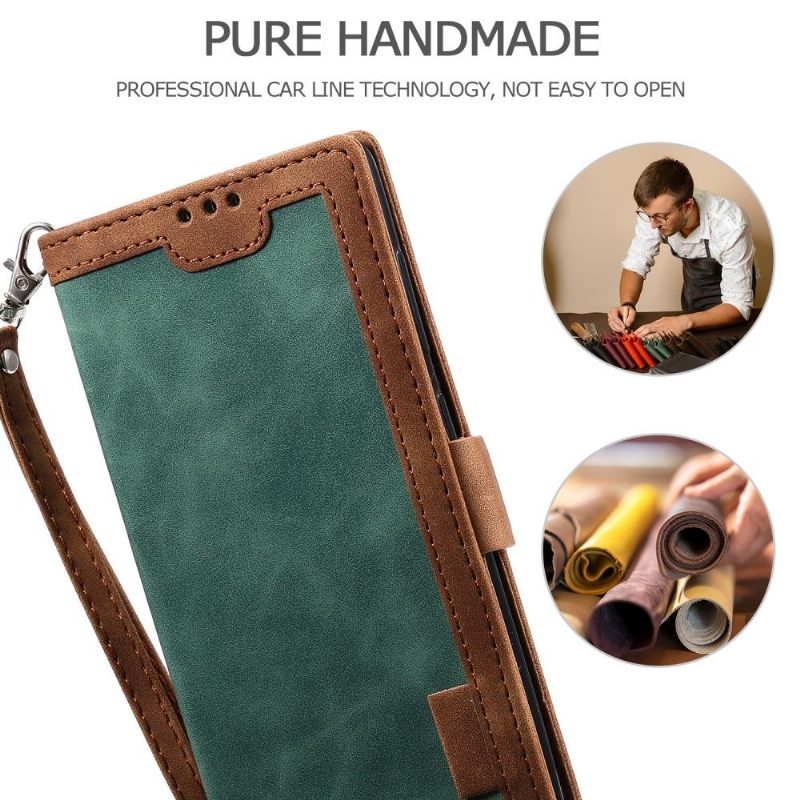 Flip Case Xiaomi Mi 10 / 10 Pro Hemming Lompakkokuori Suojaketju Kuori Vintage Wallet