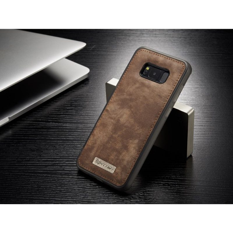 Case Nahkakotelo Samsung Galaxy S8 Plus Murtumaton Puhelinkuoret Korttikotelo - Ruskea