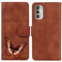 Nahkakotelo Moto G51 5G Skin Touch Butterfly