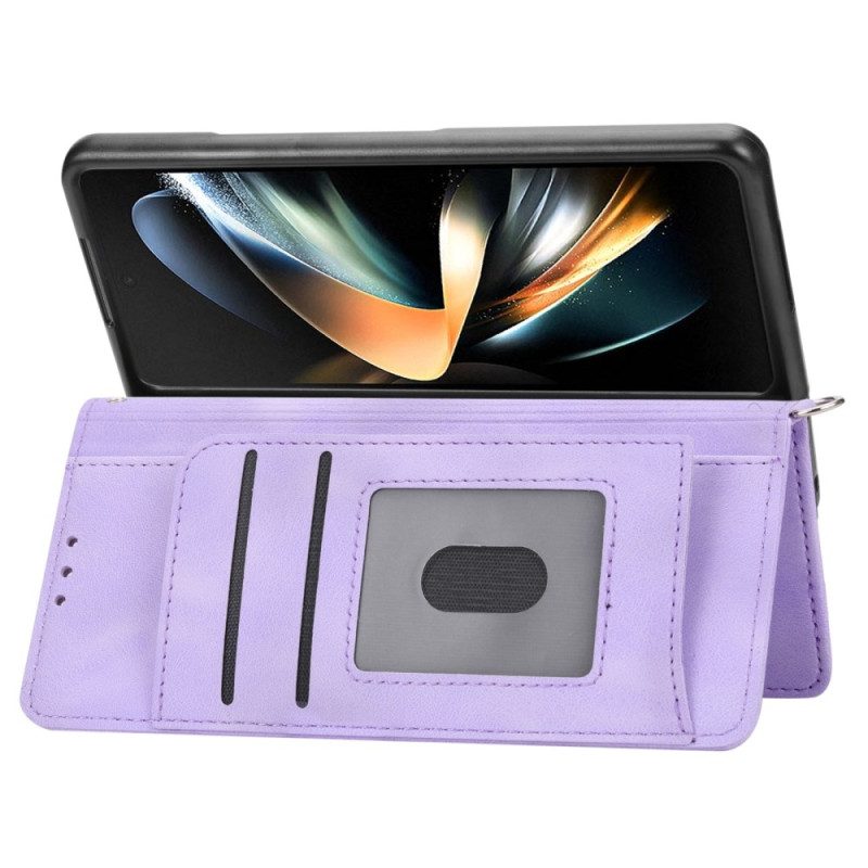 Kotelot Samsung Galaxy Z Fold 6 Pitsikuvio Hihnalla Ja Olkahihnalla