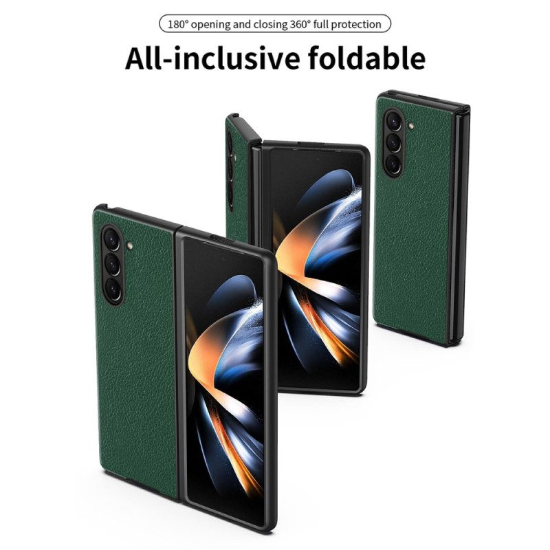 Kuori Samsung Galaxy Z Fold 6 Litsi Keinonahkaa