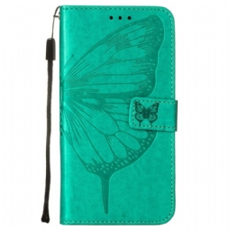 Kotelot Samsung Galaxy S23 5G Butterfly Design Kaulanauhalla