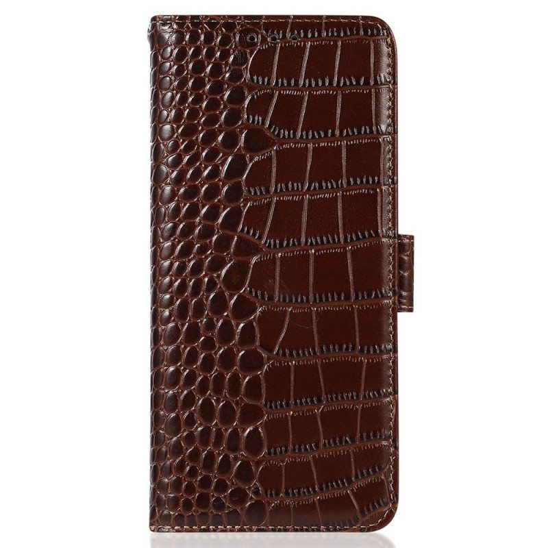 Nahkakotelo Samsung Galaxy S23 5G Crocodile Style Rfid