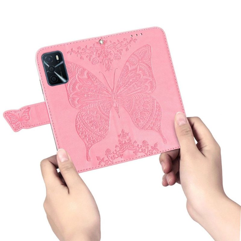 Flip Case Oppo A16 / A16s Hemming Butterfly Relief