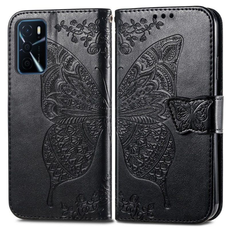 Flip Case Oppo A16 / A16s Hemming Butterfly Relief