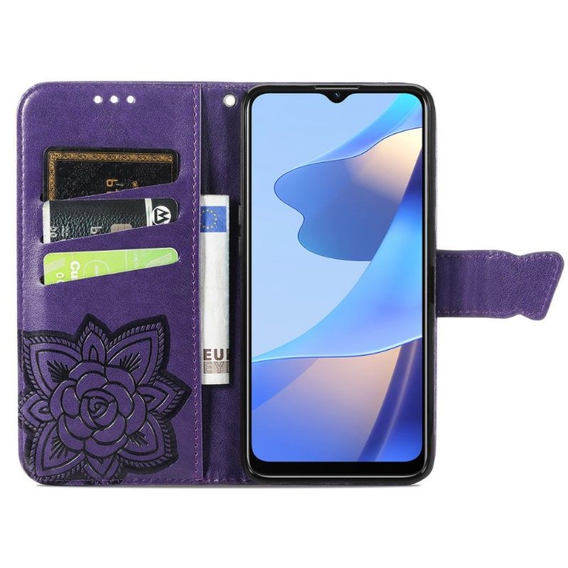 Flip Case Oppo A16 / A16s Hemming Butterfly Relief