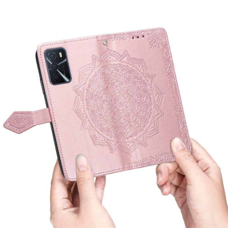 Kotelot Oppo A16 / A16s Mandala Relief Faux Leather