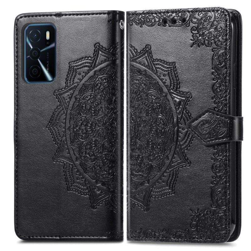 Kotelot Oppo A16 / A16s Mandala Relief Faux Leather