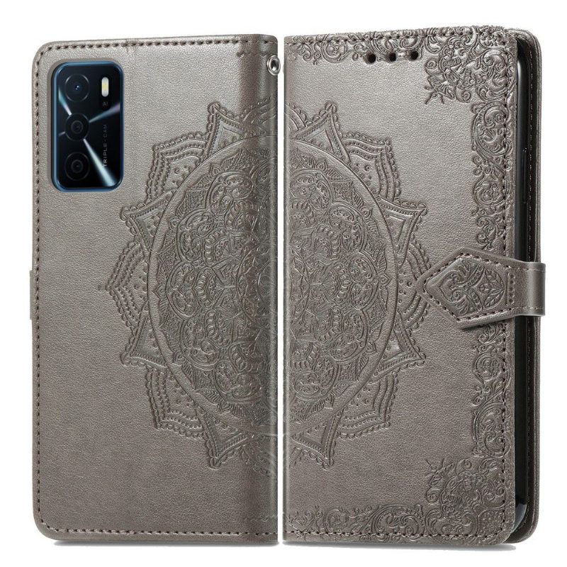 Kotelot Oppo A16 / A16s Mandala Relief Faux Leather