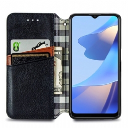 Nahkakotelo Oppo A16 / A16s Kub Design -korttikotelo