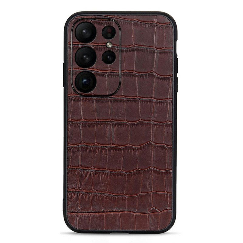 Case Samsung Galaxy S23 Ultra 5G Aitoa Krokotiilityylistä Nahkaa