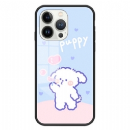 Kuori iPhone 15 Pro Bubble Dog -karkaistu Lasi