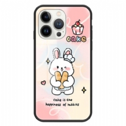 Kuori iPhone 15 Pro Happy Rabbit Tempered Glass