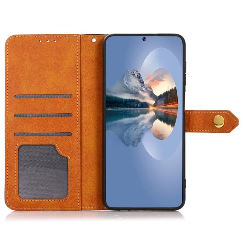 Flip Case Sony Xperia 10 IV Hemming Khazneh Bicolor Keinonahka