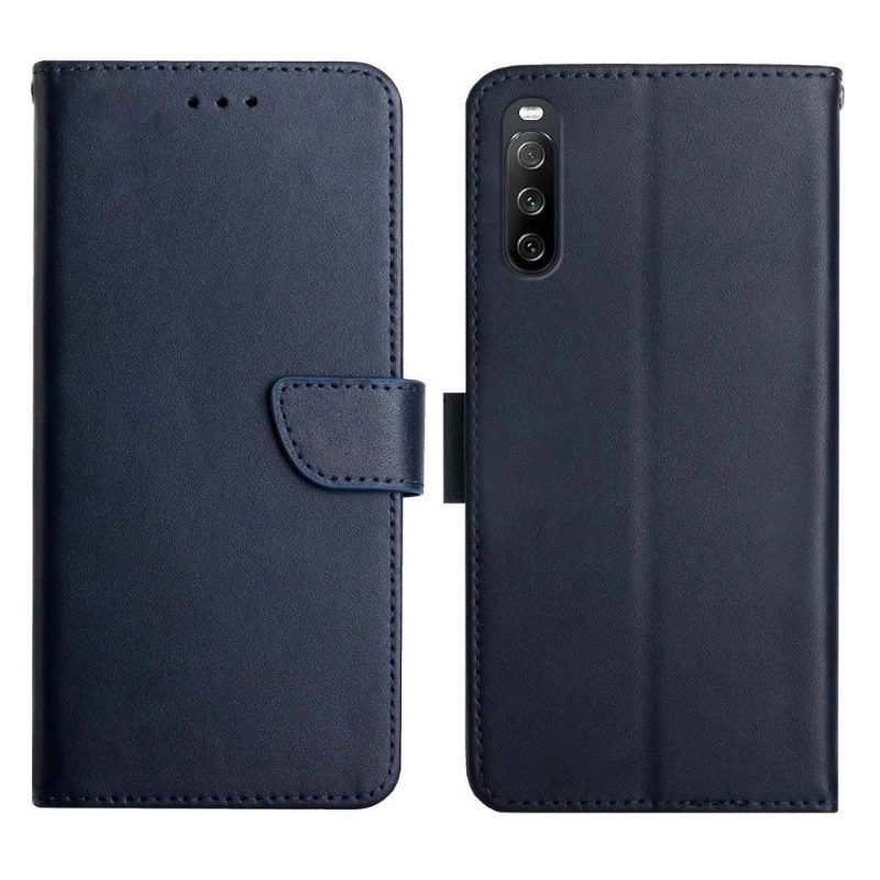 Flip Case Sony Xperia 10 IV Hemming Smooth Touch -nahka