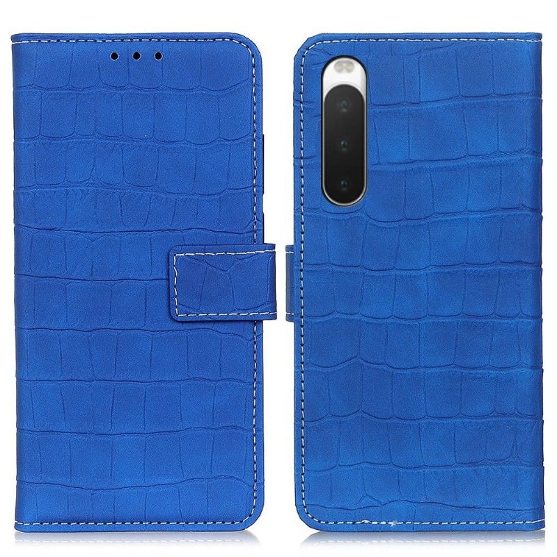 Kotelot Sony Xperia 10 IV Croco Look -ompelu