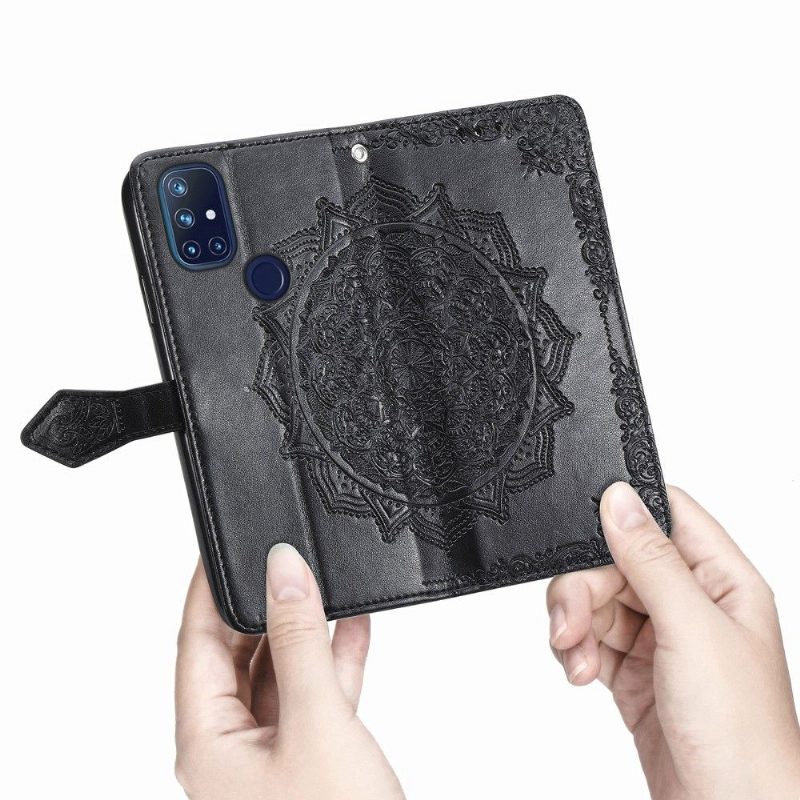 Kotelot OnePlus Nord N10 Mandala Relief Faux Leather