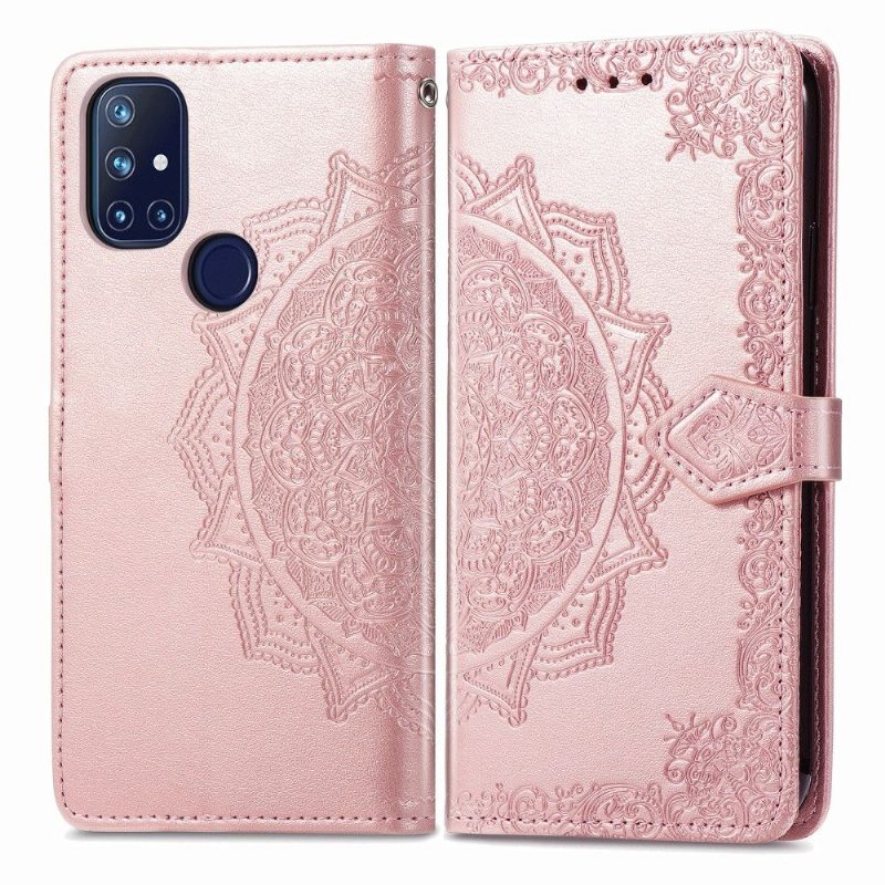 Kotelot OnePlus Nord N10 Mandala Relief Faux Leather