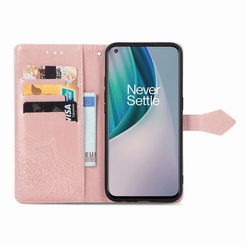 Kotelot OnePlus Nord N10 Mandala Relief Faux Leather