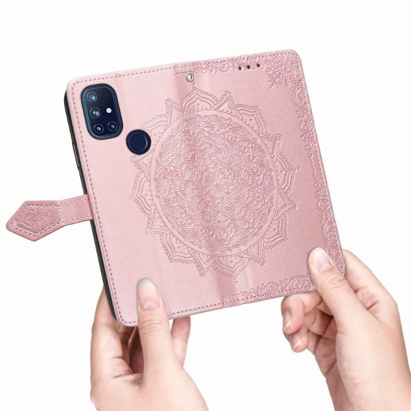 Kotelot OnePlus Nord N10 Mandala Relief Faux Leather