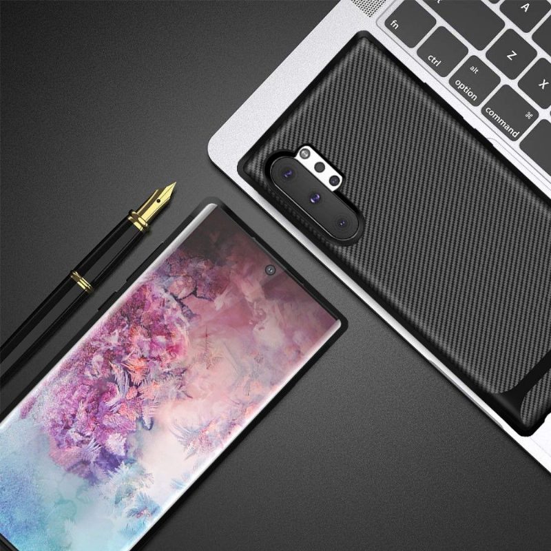 Kuori Samsung Galaxy Note 10+ / Note 10+ 5G Carbon Case - Musta