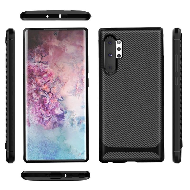 Kuori Samsung Galaxy Note 10+ / Note 10+ 5G Carbon Case - Musta