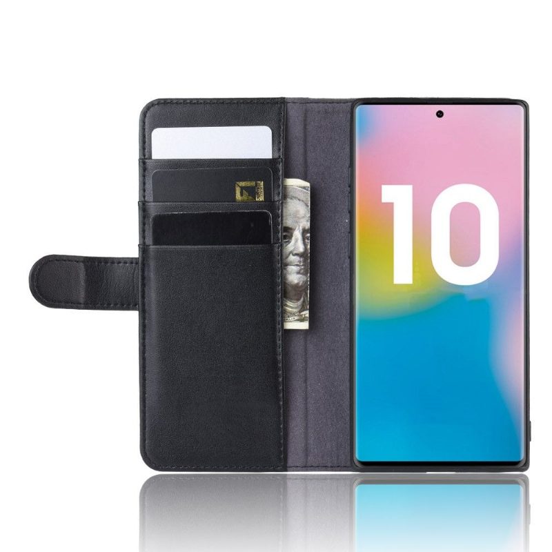 Nahkakotelo Samsung Galaxy Note 10+ / Note 10+ 5G Premium Nahka