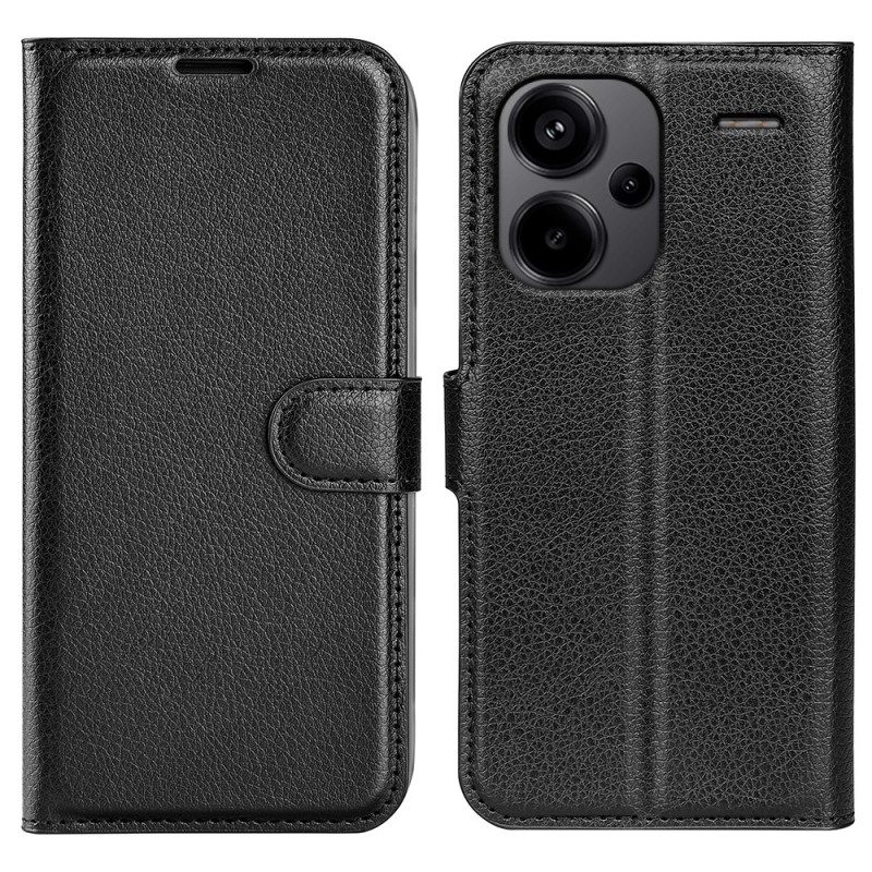 Kotelot Xiaomi Redmi Note 13 Pro Plus 5g Classic Litchi Faux Leather