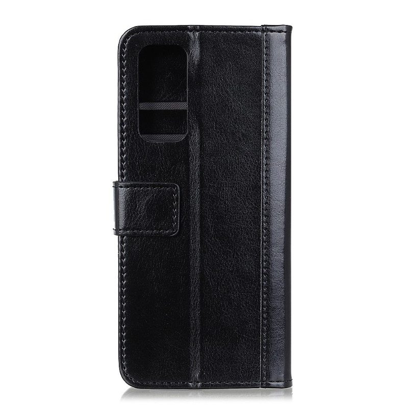 Flip Case Samsung Galaxy S20 FE Hemming Nahkaefekti Niiteillä