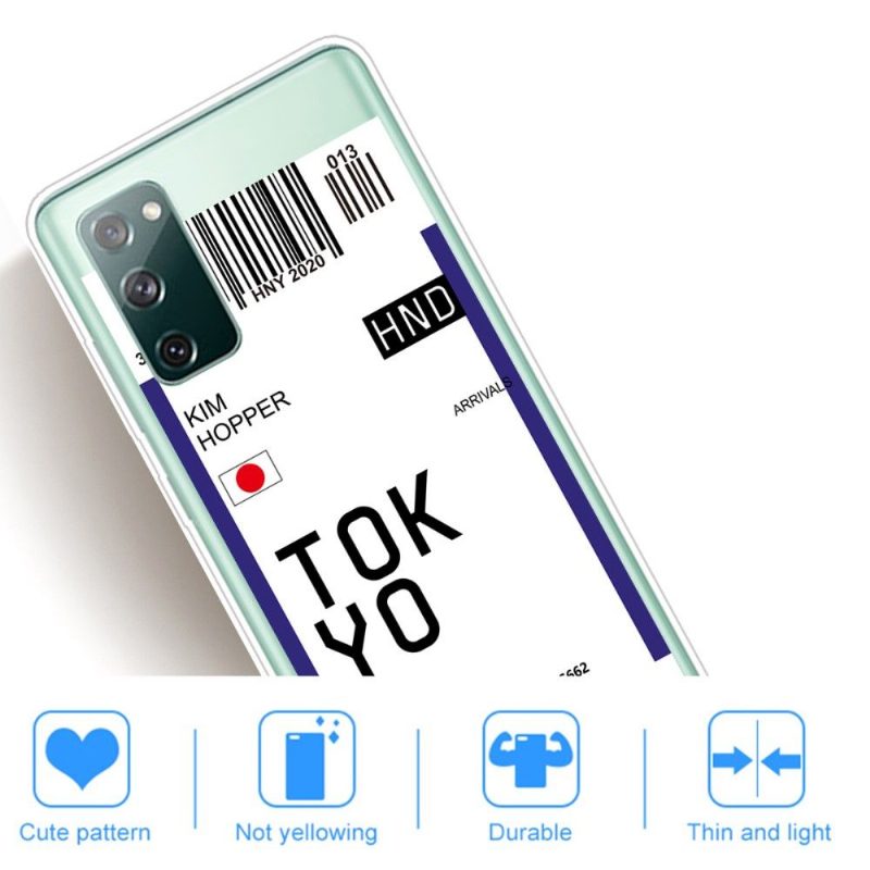 Kuori Samsung Galaxy S20 FE Boarding Pass 05 Tokio