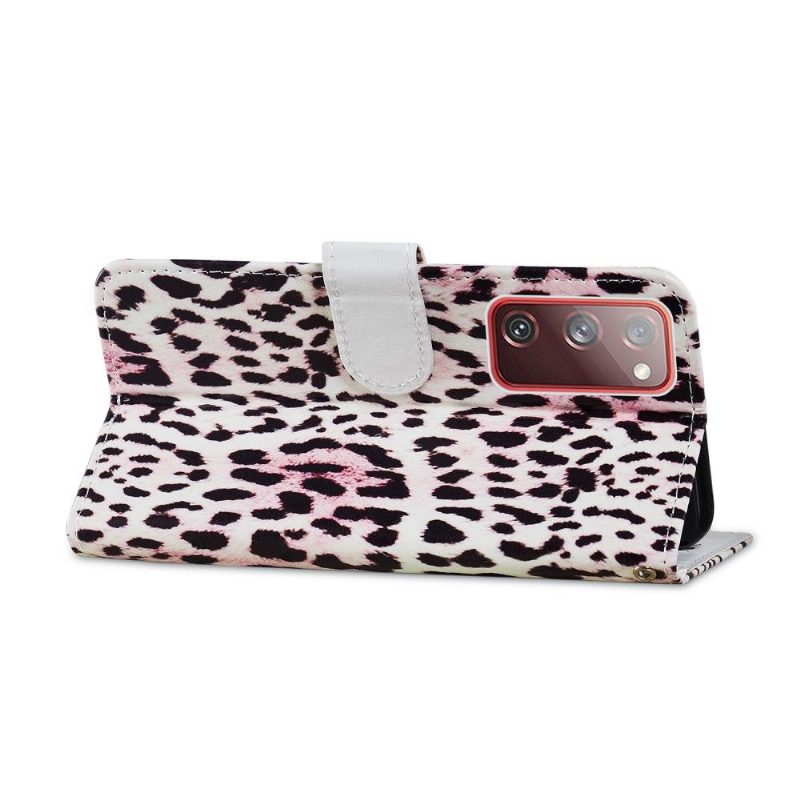 Nahkakotelo Samsung Galaxy S20 FE Leopard-kuvio