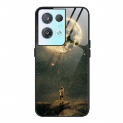 Case Oppo Reno 8 Pro Moon Man Karkaistu Lasi