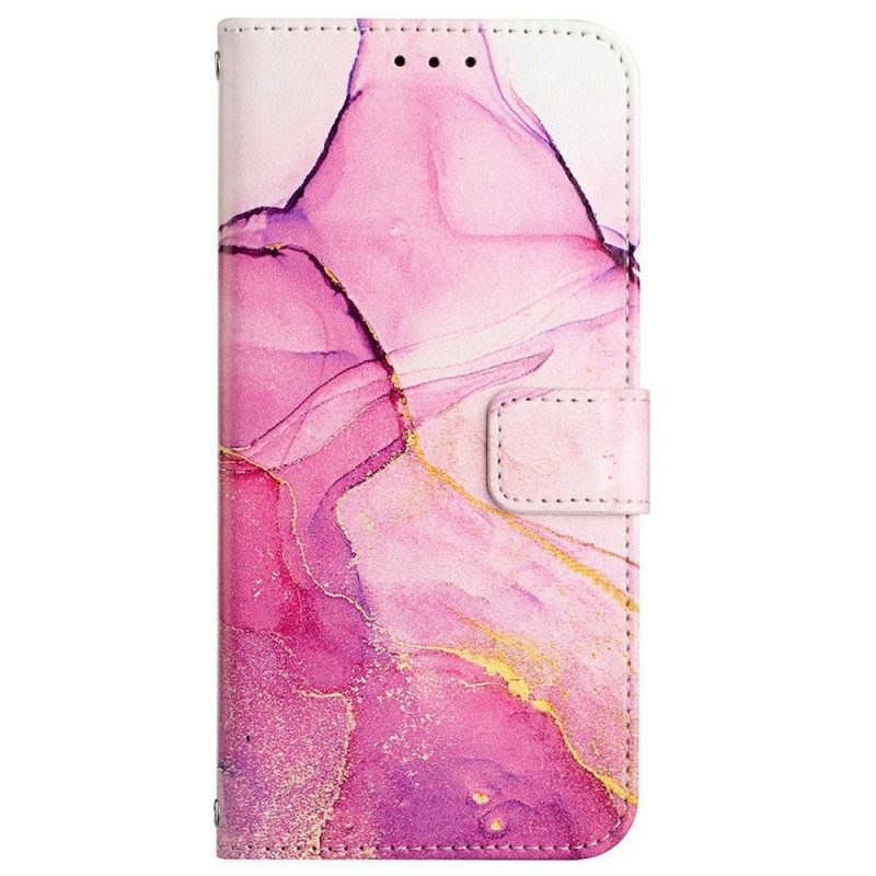 Flip Case Oppo Reno 8 Pro Suojaketju Kuori Strip Marble