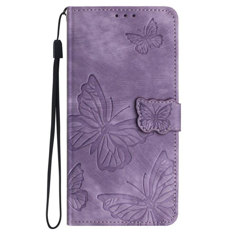 Kotelot Oppo A98 5g Butterflies Suede Effect