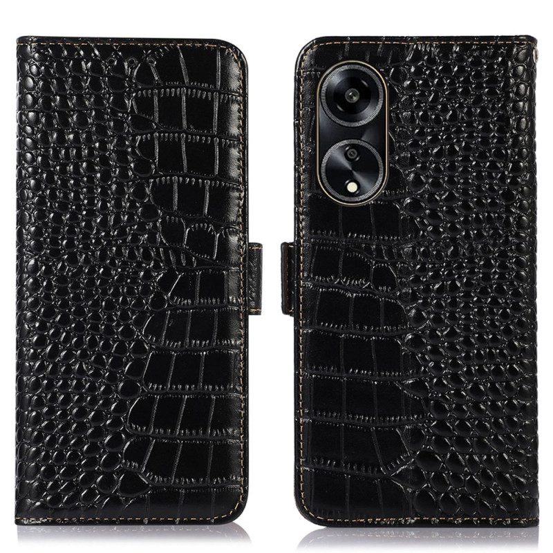 Kotelot Oppo A98 5g Khazneh Crocodile Style Rfid-esto