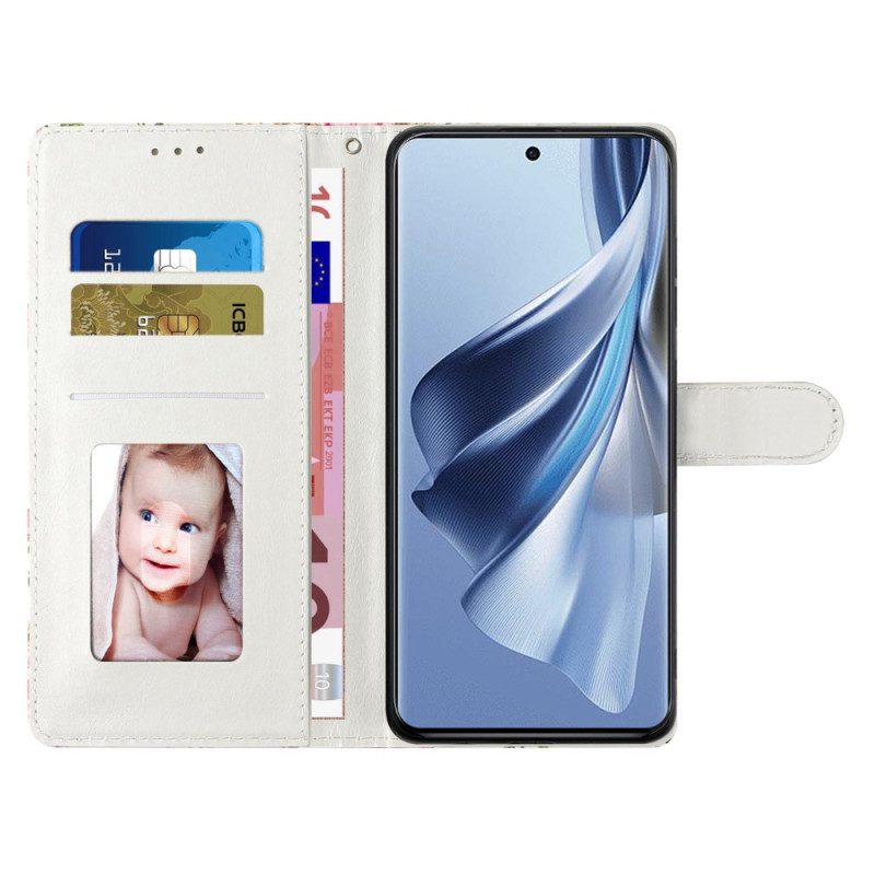 Kotelot Oppo A98 5g Leopardikuvio Hihnalla