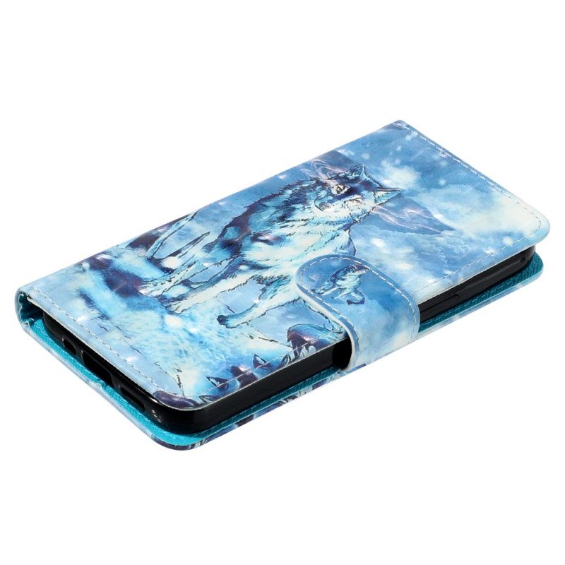 Kotelot Oppo A98 5g Puhelinkuoret 3d Snow Wolf Hihnalla