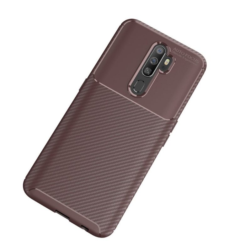 Case Oppo A9 2020 Murtumaton Puhelinkuoret Style Hiilikuitu Geelissä