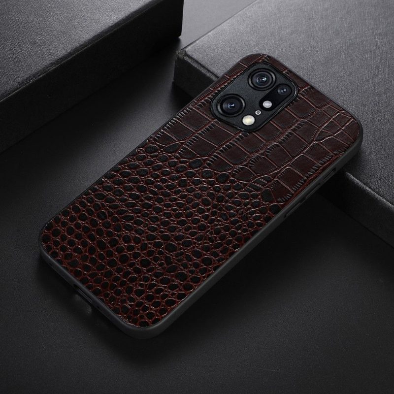 Kuori Oppo Find X5 Pro Colette Croc Effect Nahka