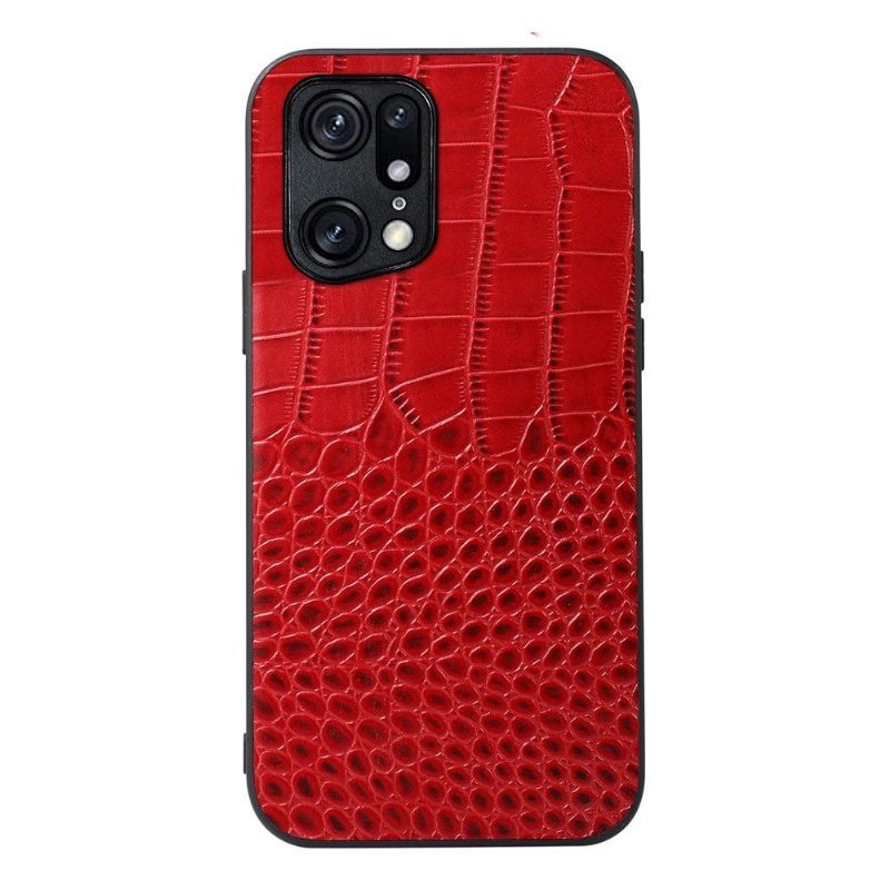 Kuori Oppo Find X5 Pro Colette Croc Effect Nahka