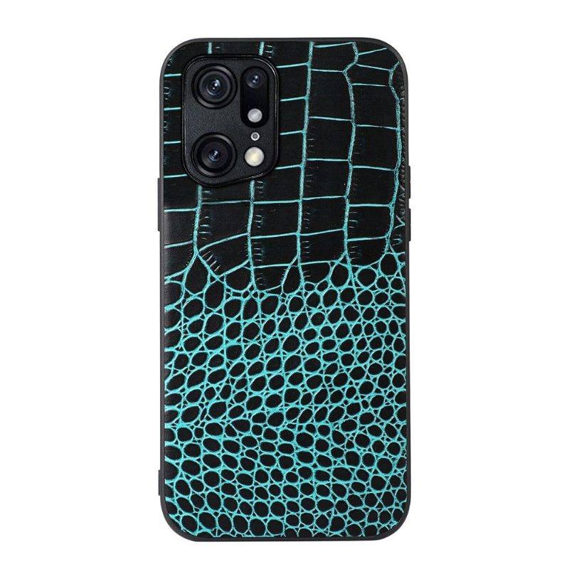 Kuori Oppo Find X5 Pro Colette Croc Effect Nahka