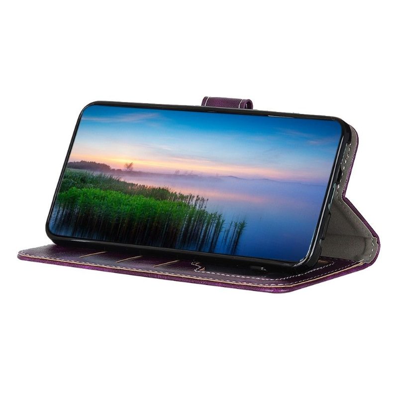 Flip Case Motorola Edge 20 Lite Hemming Ylelliset Nahkatehosteompeleet