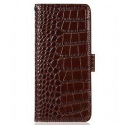 Flip Case Oppo Reno 8 Crocodile Style Rfid