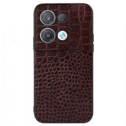 Kuori Oppo Reno 8 Aito Crocodile Texture -nahka