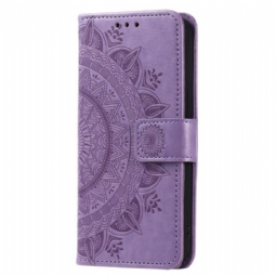 Nahkakotelo Oppo Reno 8 Suojaketju Kuori Strappy Sun Mandala