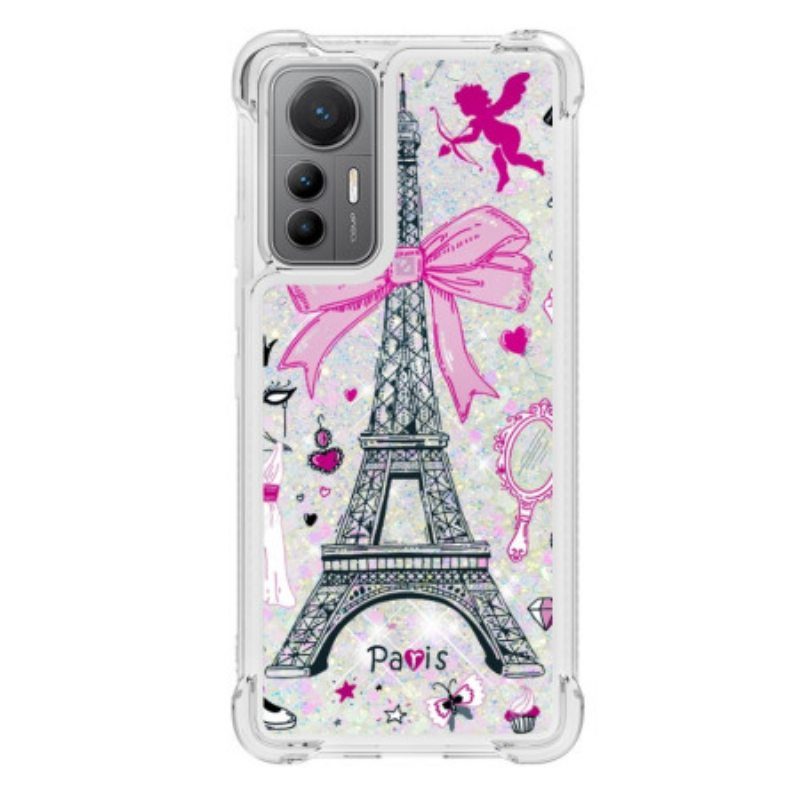 Kuori Xiaomi 12 Lite Eiffel-tornin Paljetteja